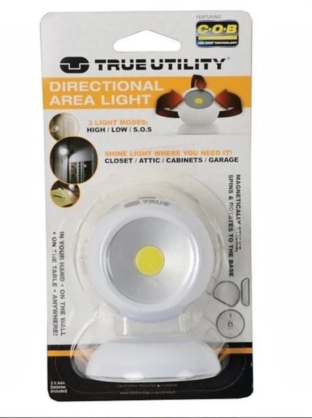 True Utility Directional Area Light White